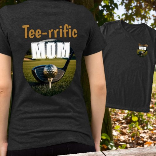 Club, Golfbal op Tee Voorkant & Achterkant Tee Ont Tri-Blend Shirt