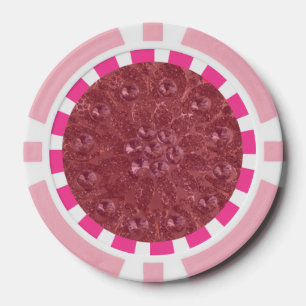 Club, hart, diamant, gestreepte rand poker chips