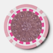 Club, hart, diamant, gestreepte rand poker chips (Achterkant)