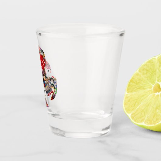 Club Kaart-vormgeving afspelen * Gamblers-plezier Shot Glas (Rechts)