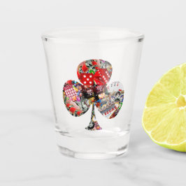 Club Kaart-vormgeving afspelen * Gamblers-plezier Shot Glas