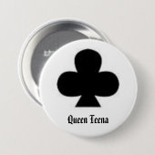 club, koningin Teena Ronde Button 7,6 Cm (Voorkant /achterkant)