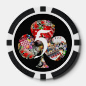 Club - Las Vegas Kaart Shape Poker Chips (Voorkant)