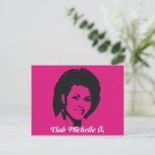Club Michelle O Briefkaarten, Hot Pink Briefkaart (Staand voorkant)