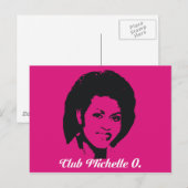 Club Michelle O Briefkaarten, Hot Pink Briefkaart (Voorkant / Achterkant)
