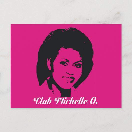 Club Michelle O Briefkaarten, Hot Pink Briefkaart (Voorkant)