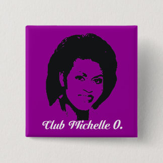Club Michelle O Button, in amethyst. Vierkante Button 5,1 Cm