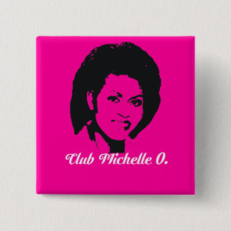 Club Michelle O. Button, warm roze Vierkante Button 5,1 Cm