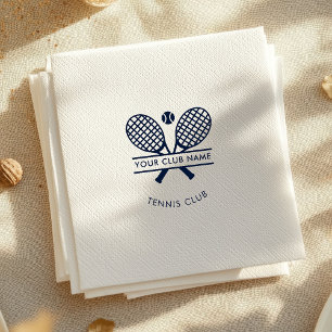 Club Name Tennis Team Navy Blue Logo Servet