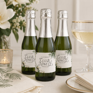 Club Ninety Palm Court 90ste verjaardag Sparkling Wijnetiket