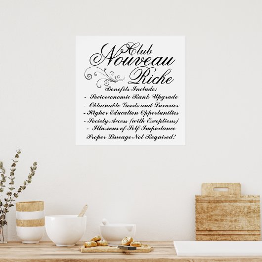 Club Nouveau Riche Poster (Keuken)