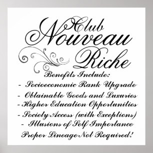 Club Nouveau Riche Poster