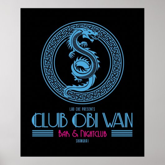 Club Obi Wan-logo geïnspireerd door de tempel van  Poster (Voorkant)