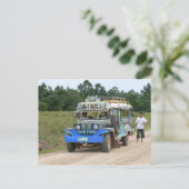 Club Paradise Jeepney Briefkaart (Staand voorkant)