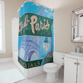 Club Paris Shower Curtain Douchegordijn