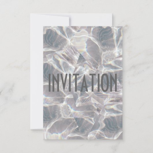 Club Party Diamond Gray Invitation Vip Kaart (Voorkant)