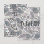 Club Party Diamond Gray Invitation Vip Kaart (Voorkant / Achterkant)