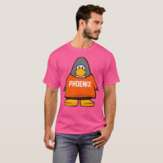 Club Penguin - Phoenix Suns Basketbal Grappig T-shirt (Voorkant volledig)
