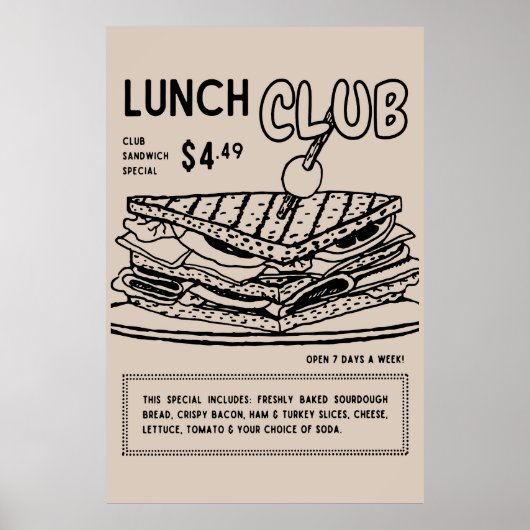 Club Sandwich Wall Poster (Voorkant)