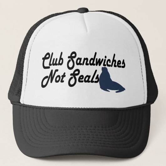 Club Sandwiches niet zeehonden Trucker Pet (Voorkant)
