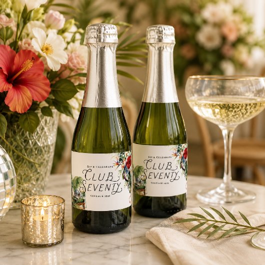 Club Seventy Conservatory Soirée Bottle Labels Sparkling Wijnetiket