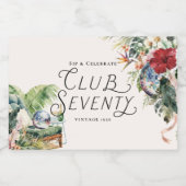 Club Seventy Conservatory Soirée Fleslabels Sparkling Wijnetiket (Enkel label)