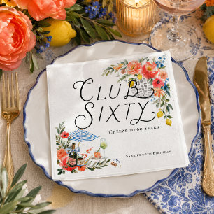 Club Sixty Coastal Garden Verjaardagsservetjes Servet
