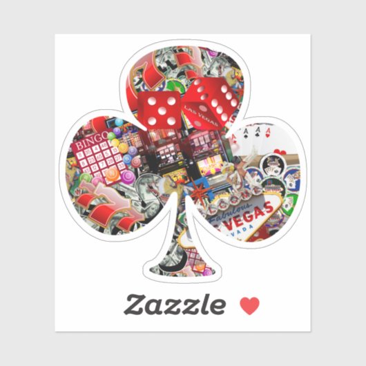 Club Spelen Kaart Vorm - Gamblers Delight Sticker (Vel)