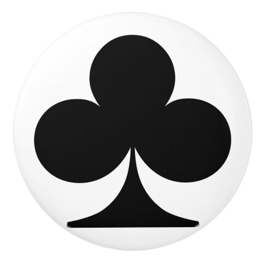 Club Spelen Kaart Vorm Keramische Knop (Voorkant)