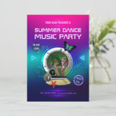 Club Summer Dance Music Party AD Kaart (Staand voorkant)
