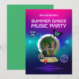 Club Summer Dance Music Party AD Kaart