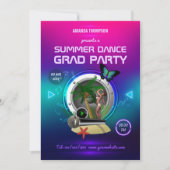 Club Summer Dance Music Party en Uitnodiging (Voorkant)