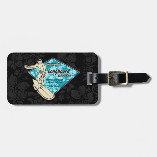 Club Surfing Diamond Hawaiian Bagagelabel (Voorkant horizontaal)