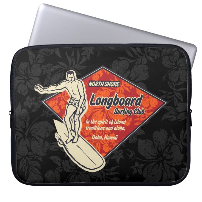Club Surfing Diamond Hawaiian Neopree Wetsuit Laptop Sleeve (Voorkant)