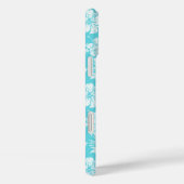 Club Surfing Longboard Hibiscus Hawaiian Turq Case-Mate iPhone Case (Achterkant / Rechts)