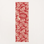 Club Surfing Longboard Logo en Hibiscus Hawaiian Yogamat (Voorkant)
