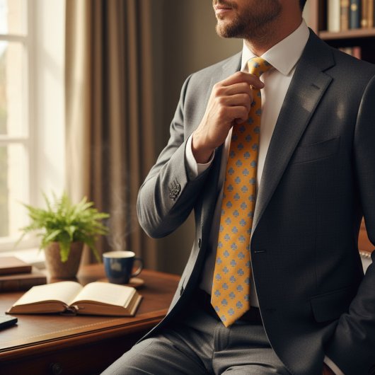 Club Symbool Patroon Golden Bell Stropdas