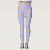 Club Symbool Patroon Licht Periwinkle Leggings (Voorkant)
