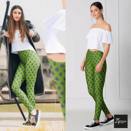 Club Symbool Patroon Lichtgroen Leggings