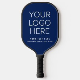 Club Team Business Logo Navy Pickleball Paddle