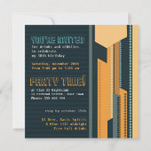 Club Techno Birthday Dance Party Invitation Kaart (Achterkant)