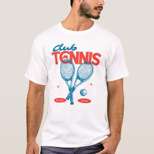 Club Tennis Vintage T-Shirt Retro Racket Design