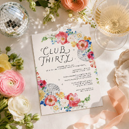 Club Thirty Garden Disco 30e Verjaardag Kaart