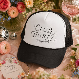 Club Thirty Persoonlijke Verjaardag Trucker Hoed Pet