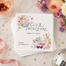 Club Twenty-One Tuin Disco Bloemen Servet
