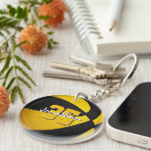 club van zwarte gouden scholen speelt basketbal sleutelhanger (Voorkant Rechts)