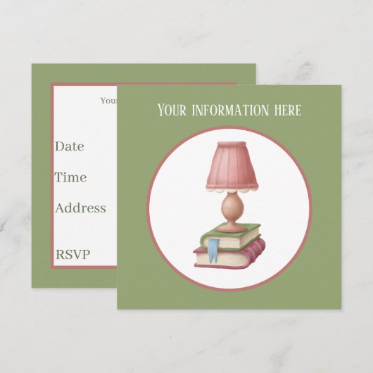 club voor lezen van boeken kaart (Voorkant / Achterkant)