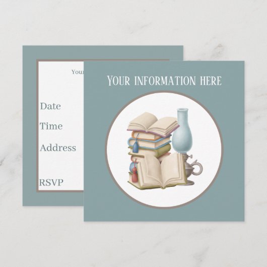 club voor lezen van boeken kaart (Voorkant / Achterkant)