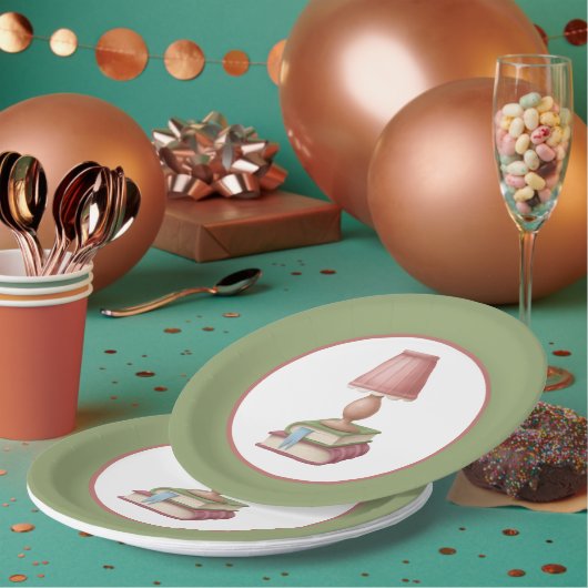 club voor lezen van boeken papieren bordje (Multi)