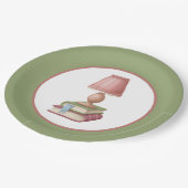 club voor lezen van boeken papieren bordje (Gekanteld)